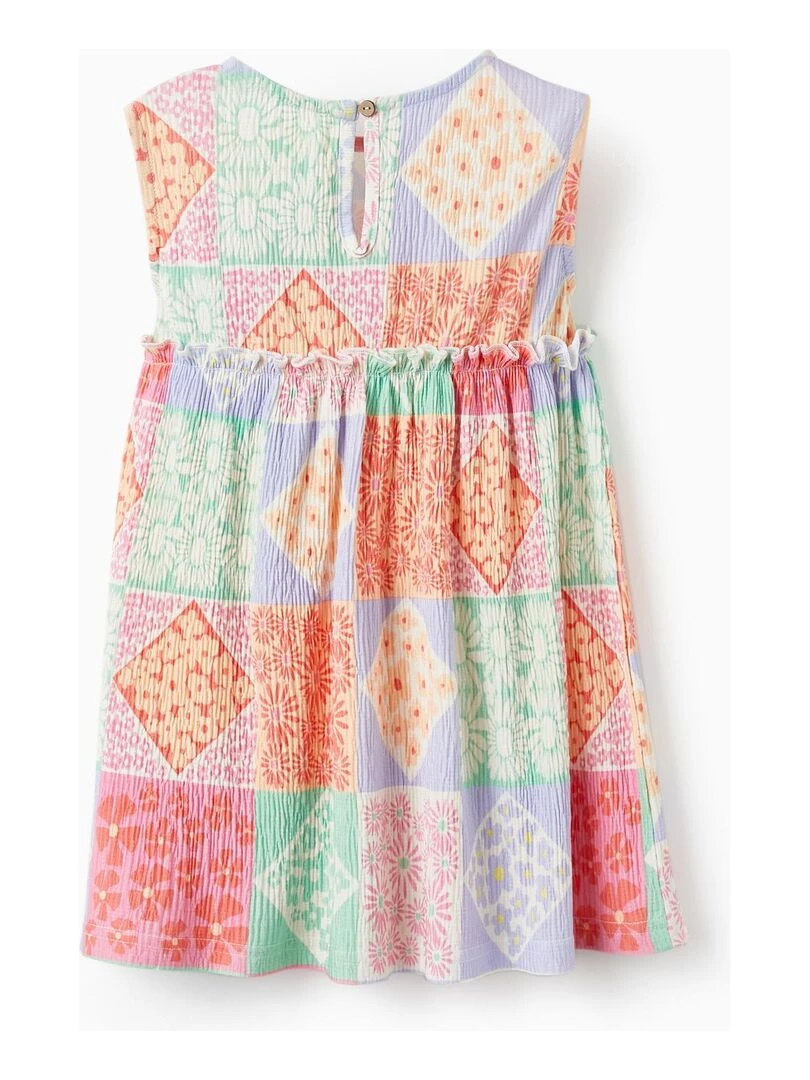 Robe avec Motif Floral pour Bébé Fille manches courtes THE WAVE TRIBE Blanc