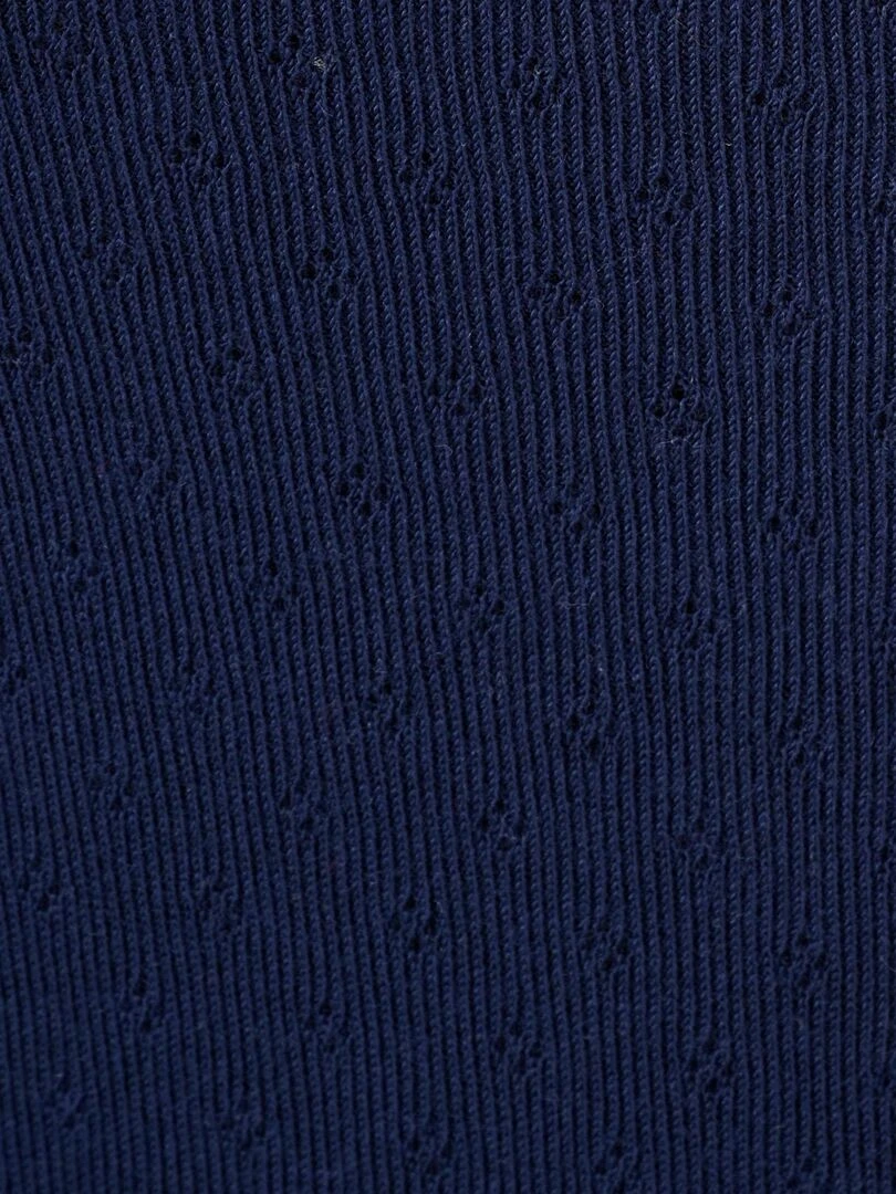 T shirt manches longues maille ajourée Thermolactyl   Damart   Bleu marine