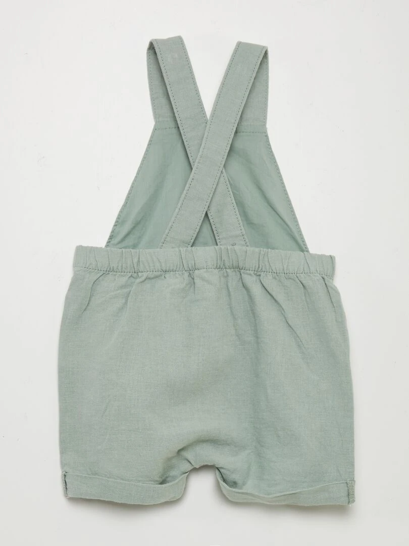 Salopette en lin mélangé   Vert