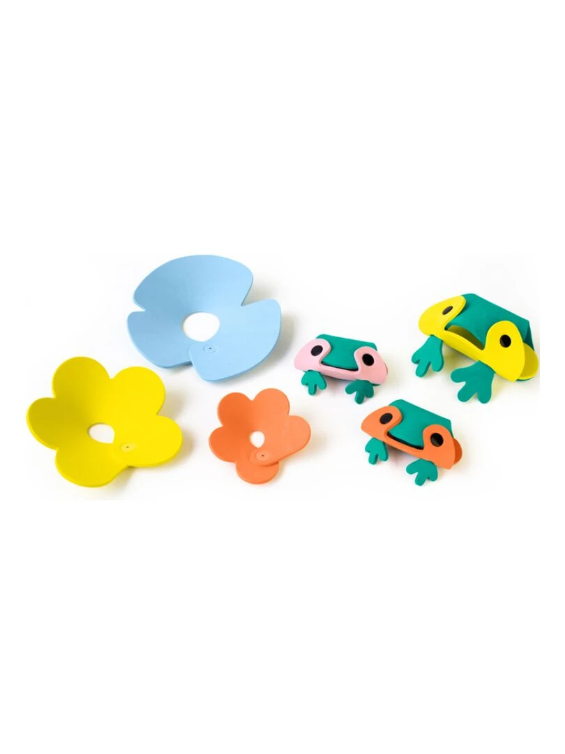 Jouets de bain à assembler L'étang à grenouilles Multicolore