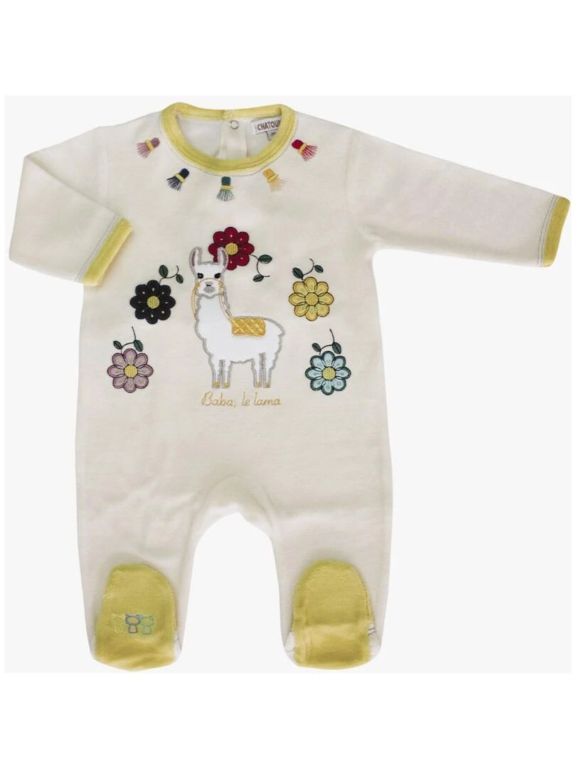 Pyjama "LAMA" LES CHATOUNETS Ecru