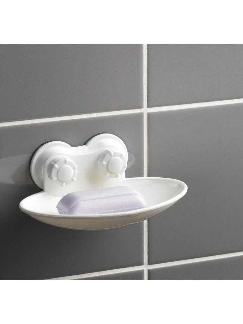 Porte savon à ventouse Blanc