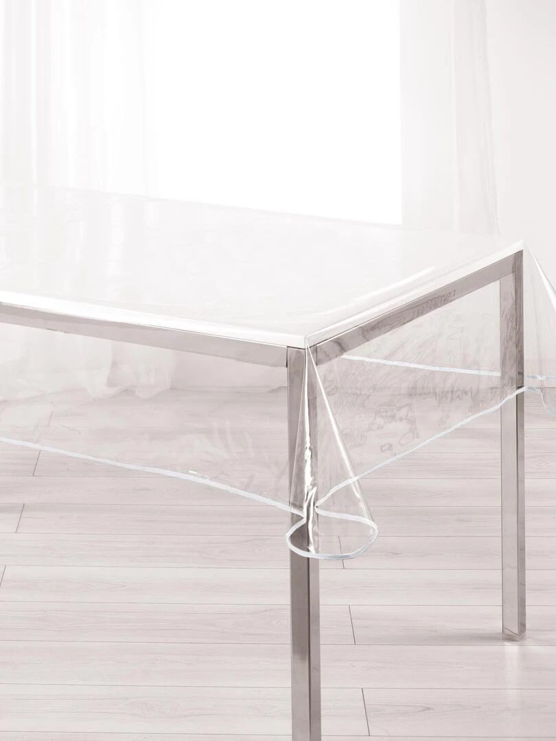 Nappe cristal transparente PVC Collection Garden gris anthracite
