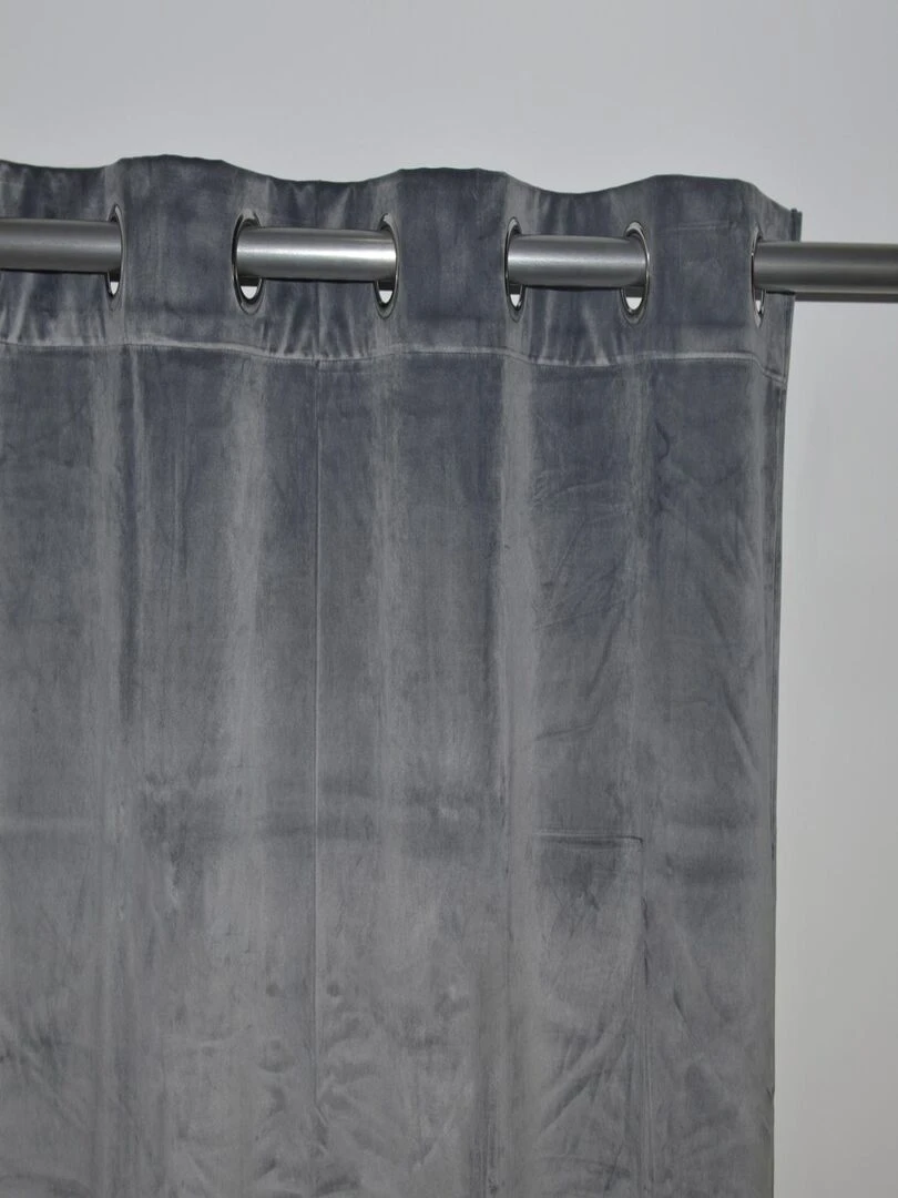 Rideau en velours occultant   Gris foncé