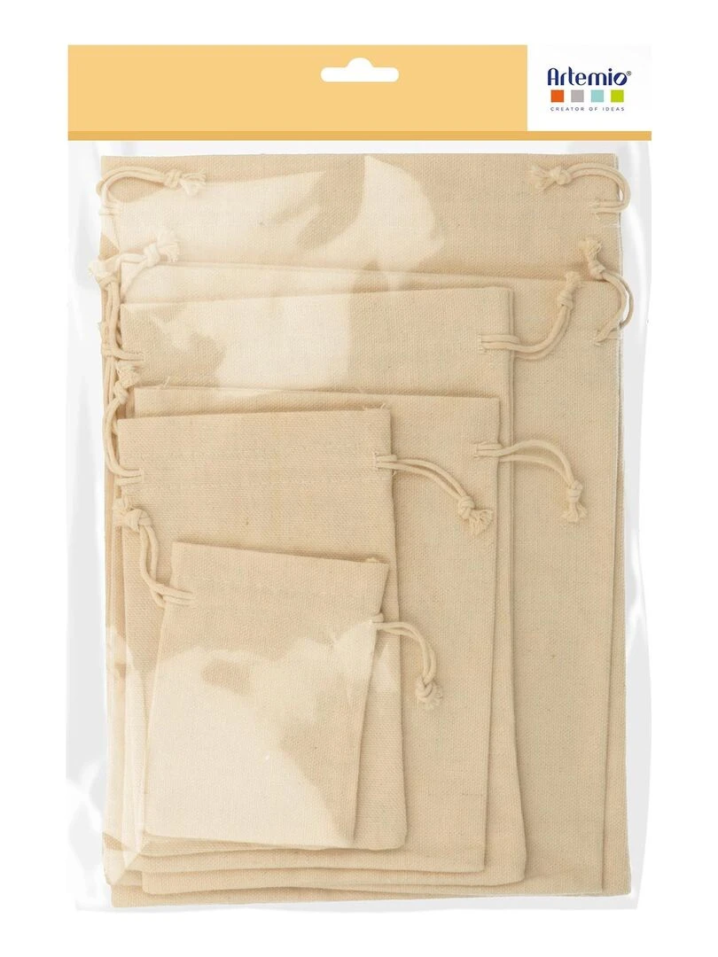 5 pochettes en toile à personnaliser   N/A