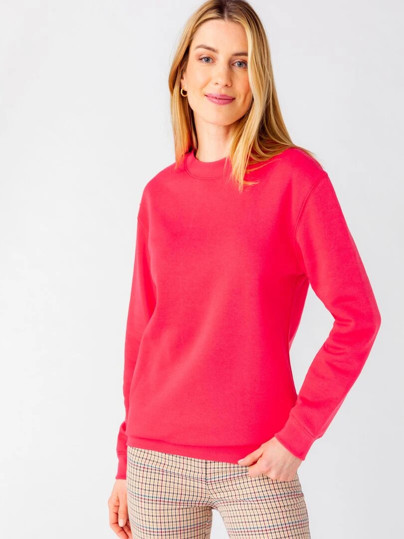 Sweat shirt en molleton Happy D. by Damart Rouge