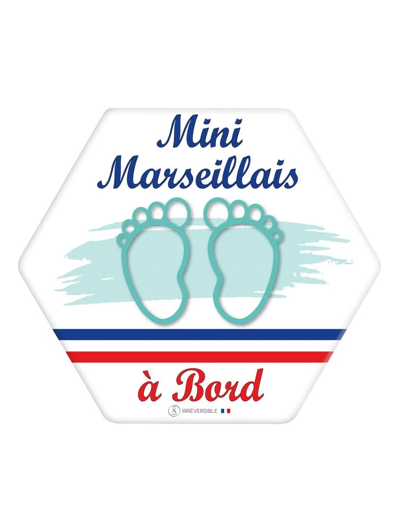 Adhésif bébé à bord Mini Marseillais(e) Bleu