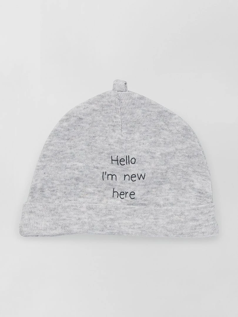 Lot de 2 bonnets   GRIS