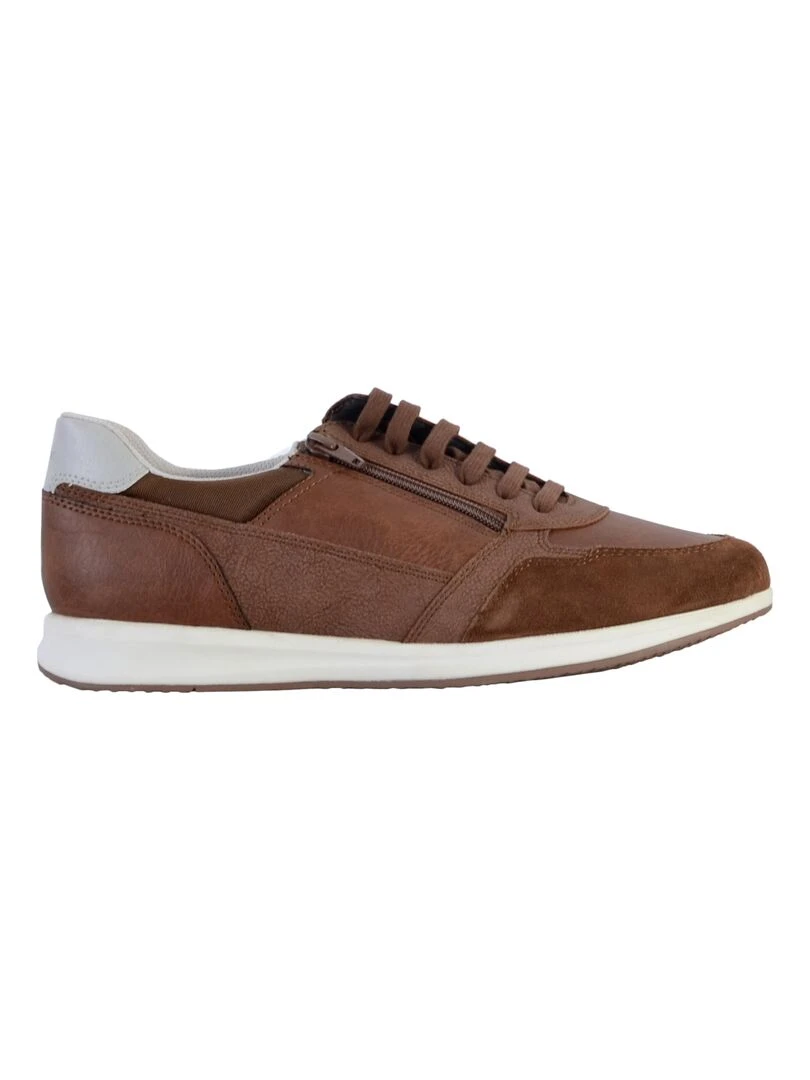 Basket Cuir Geox U Avery A Wrinkl Marron