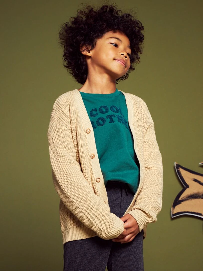 Gilet en maille perlée   Beige