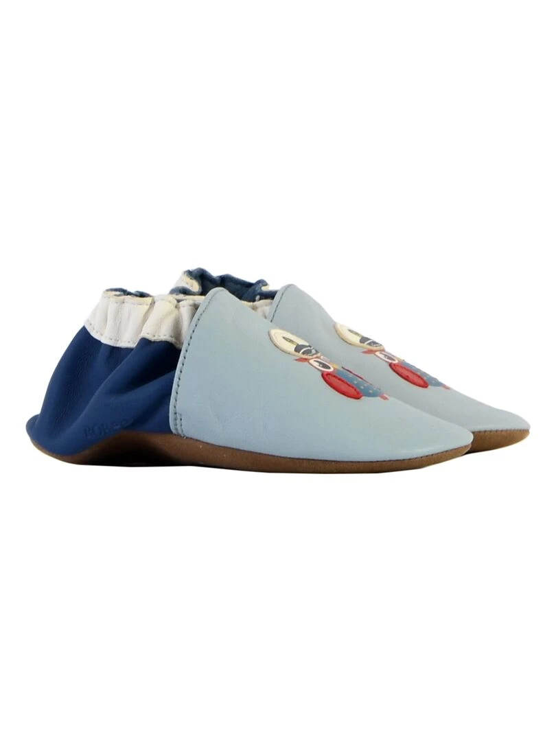 Chaussons Cuir Enfant Robeez Bird Sailor   Bleu