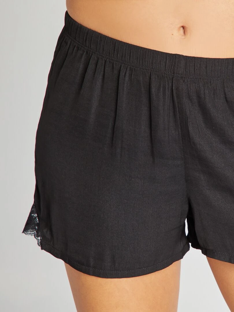 Ensemble pyjama débardeur + short   2 pièces   noir