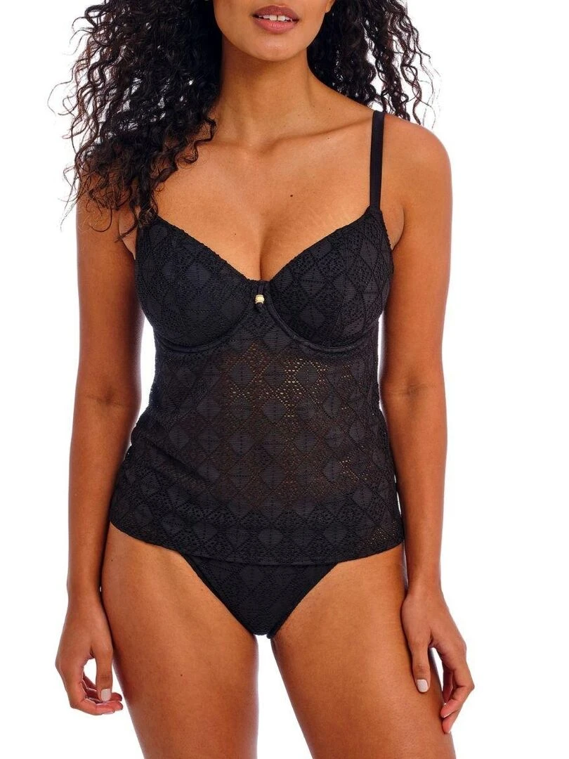 Haut de maillot de bain Tankini Nomad Nights Noir