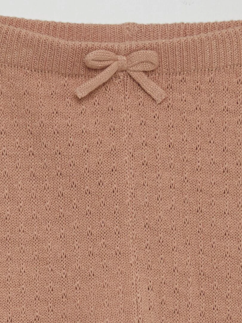 Ensemble legging en tricot + chaussettes   Rose