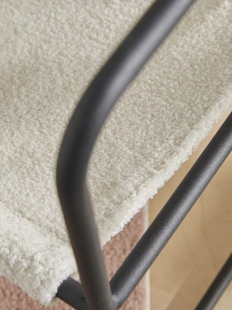 Fauteuil chilienne bouclette 'RETRO MOOD' 'TODAY'   Ecru