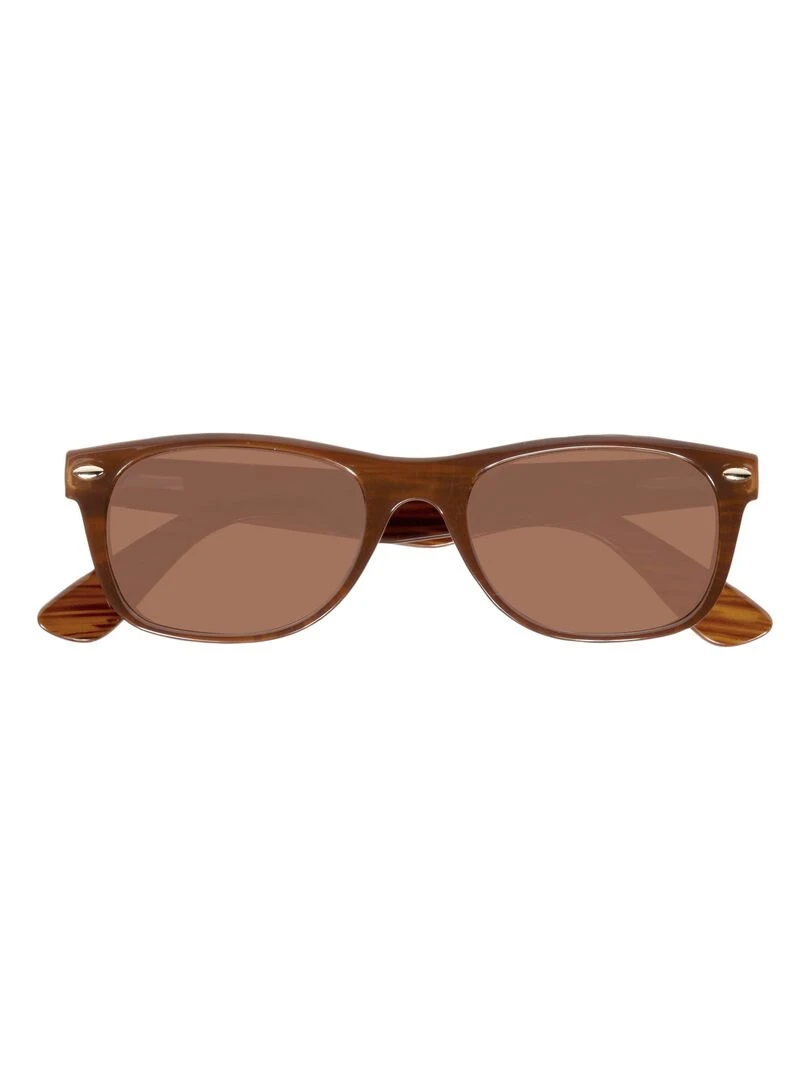 Lunettes de soleil Mixte Rectangulaires Camel Marron caramel