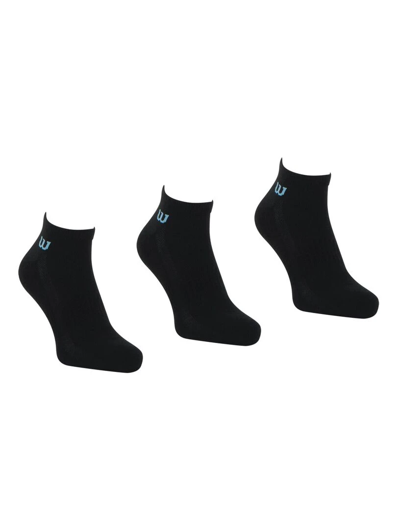 LOT DE 3 PAIRES DE CHAUSSETTES BASSES WILSON NOIR Noir