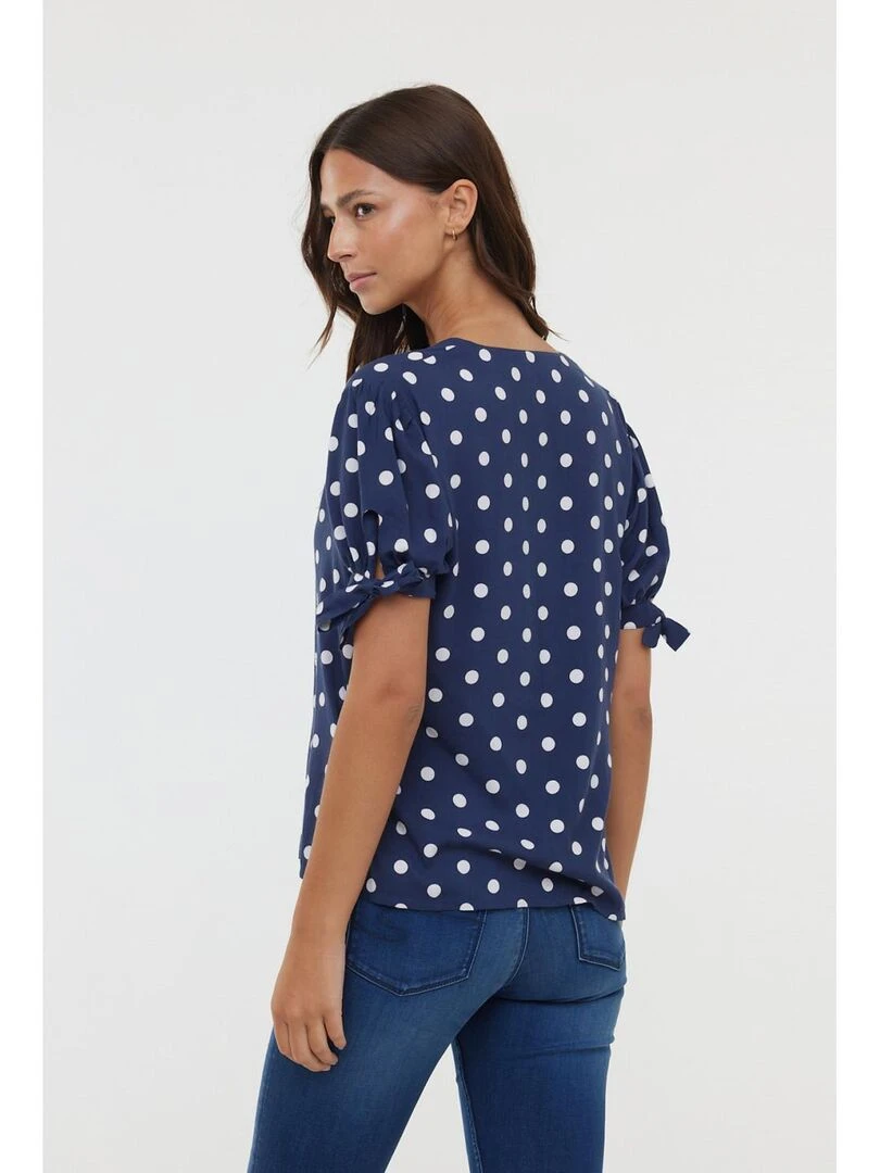 Lee Cooper   Chemise manches courtes viscose regular DISIA MC   Bleu marine