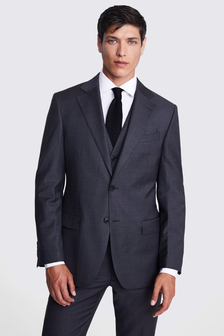 Italian Tailored Fit Charcoal Jacket Buy Online at Moss