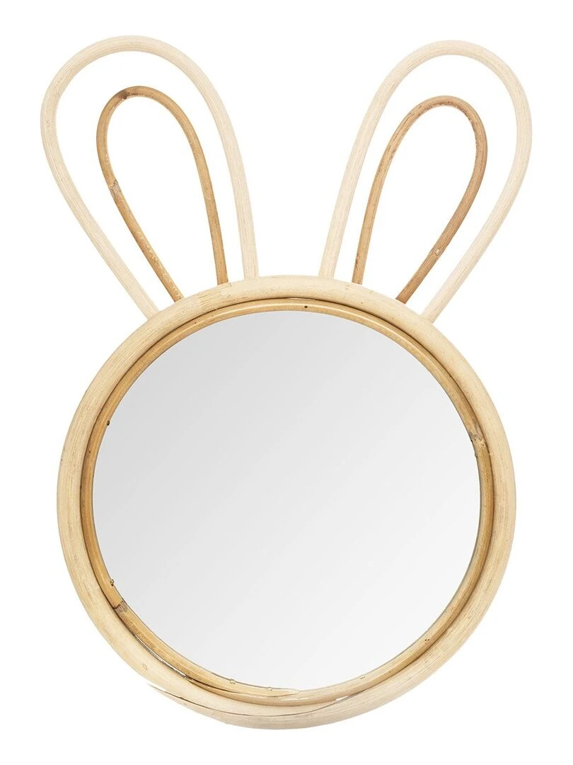 Miroir bambou Lapin D20 Beige
