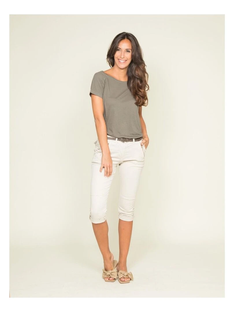 Pantacourt chino XELENA   Beige