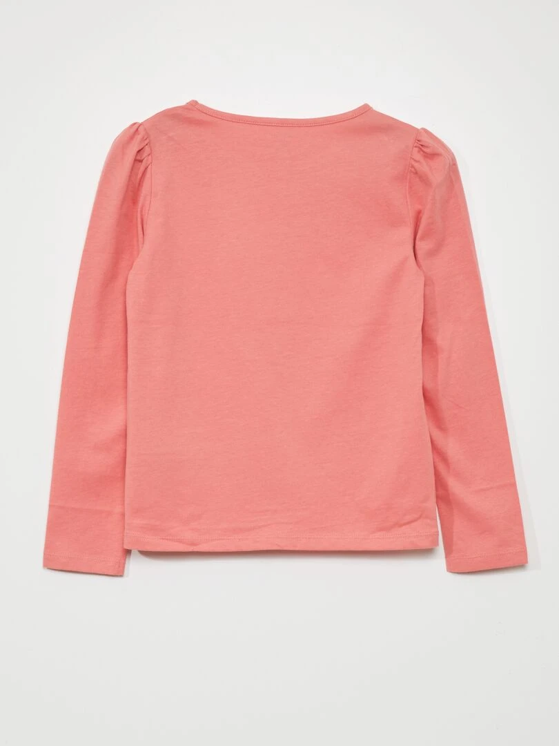 T shirt en jersey à manches longues Rose foncé