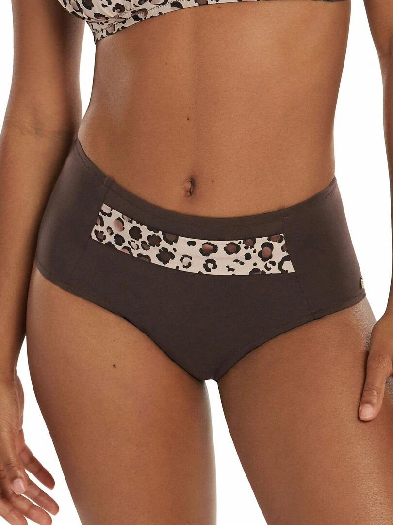 Bas maillot slip de bain shapewear taille haute Veracruz Marron