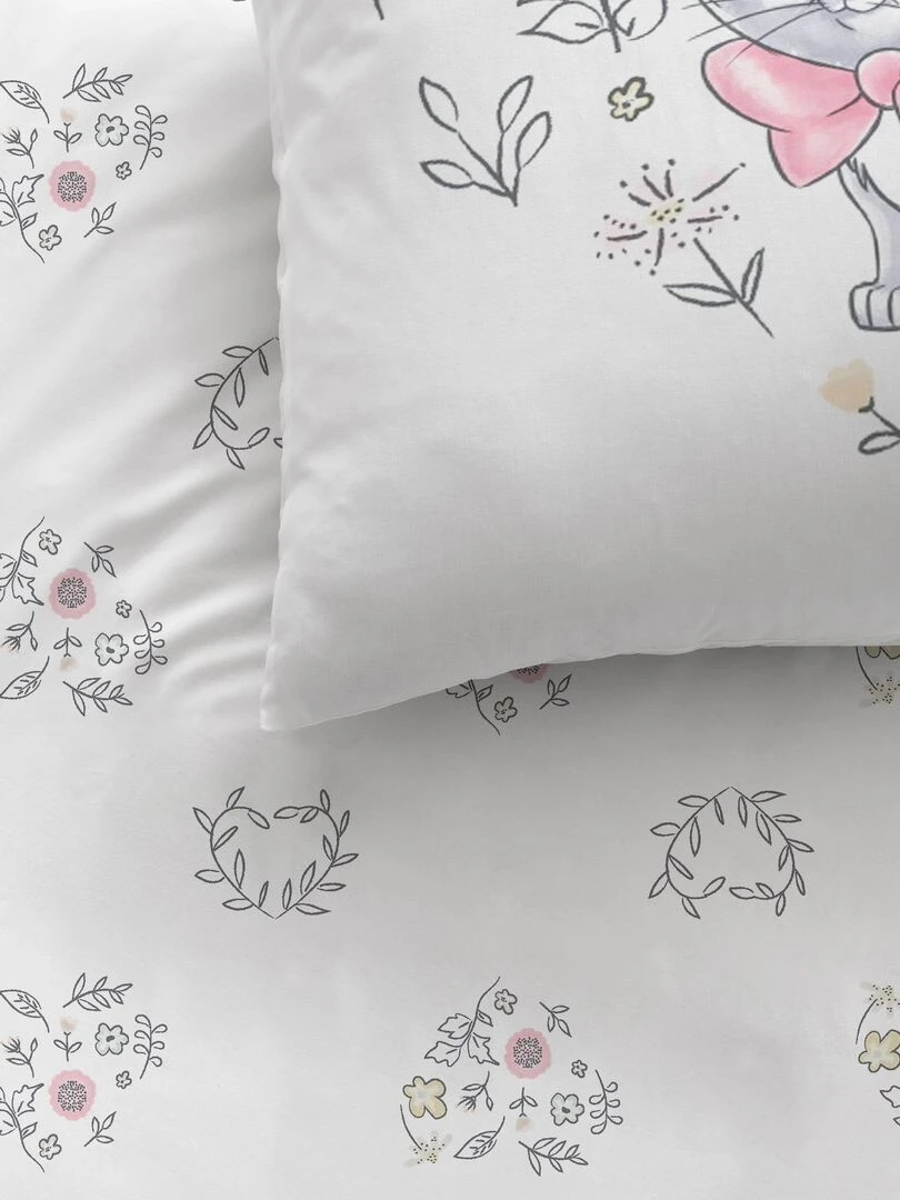 Parure de lit 'les Aristochats' 1 personne Blanc