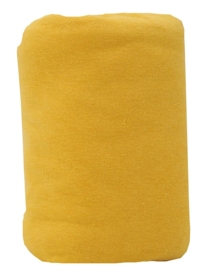 Drap housse uni 70x140 cm   Moutarde   Jaune