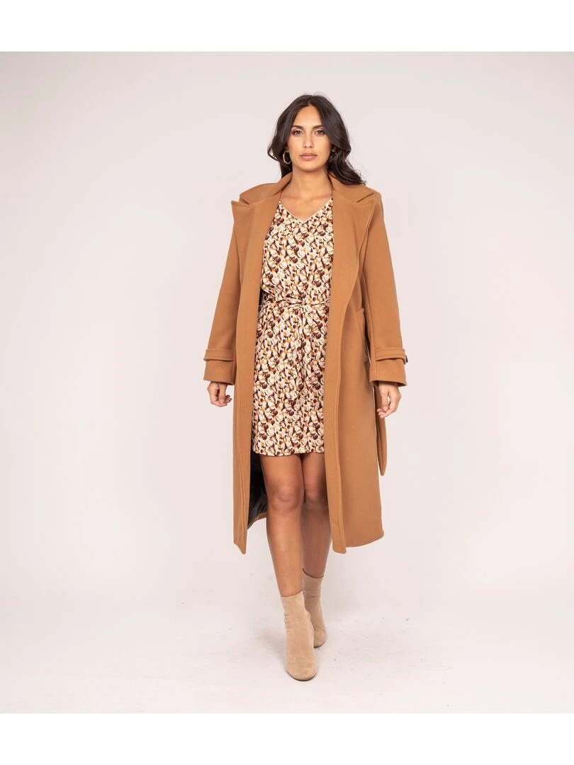 Manteau long UNIZI   Marron caramel