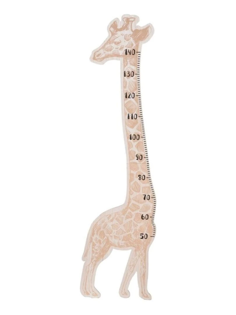 Toise girafe en bois Beige