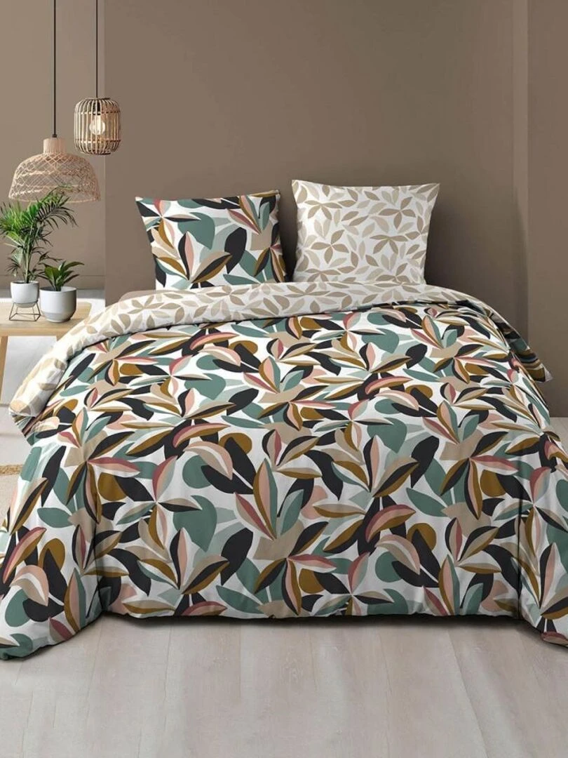 Housse de couette + taie(s) Lavinia coton 57 fils Bleu