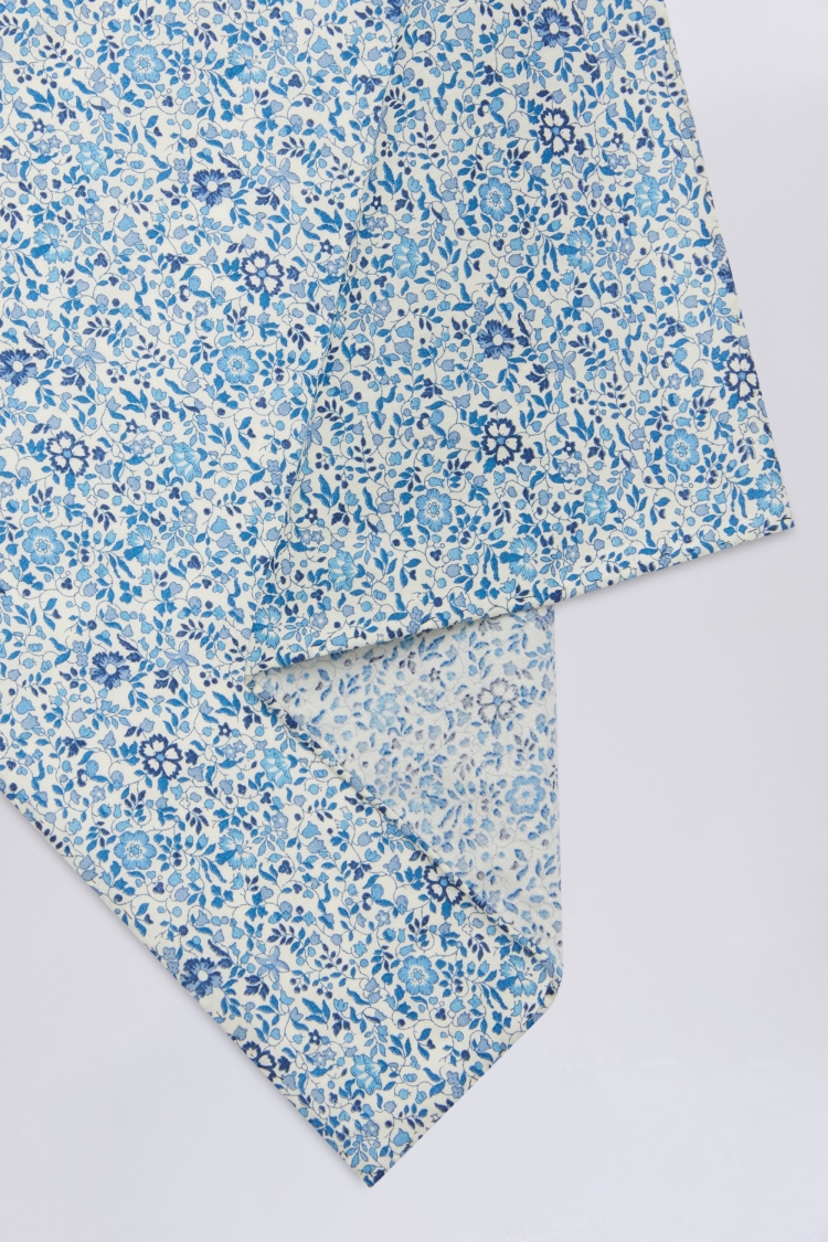 Blue Ditsy Pocket Square Made with Liberty Fabric Buy Online at Moss