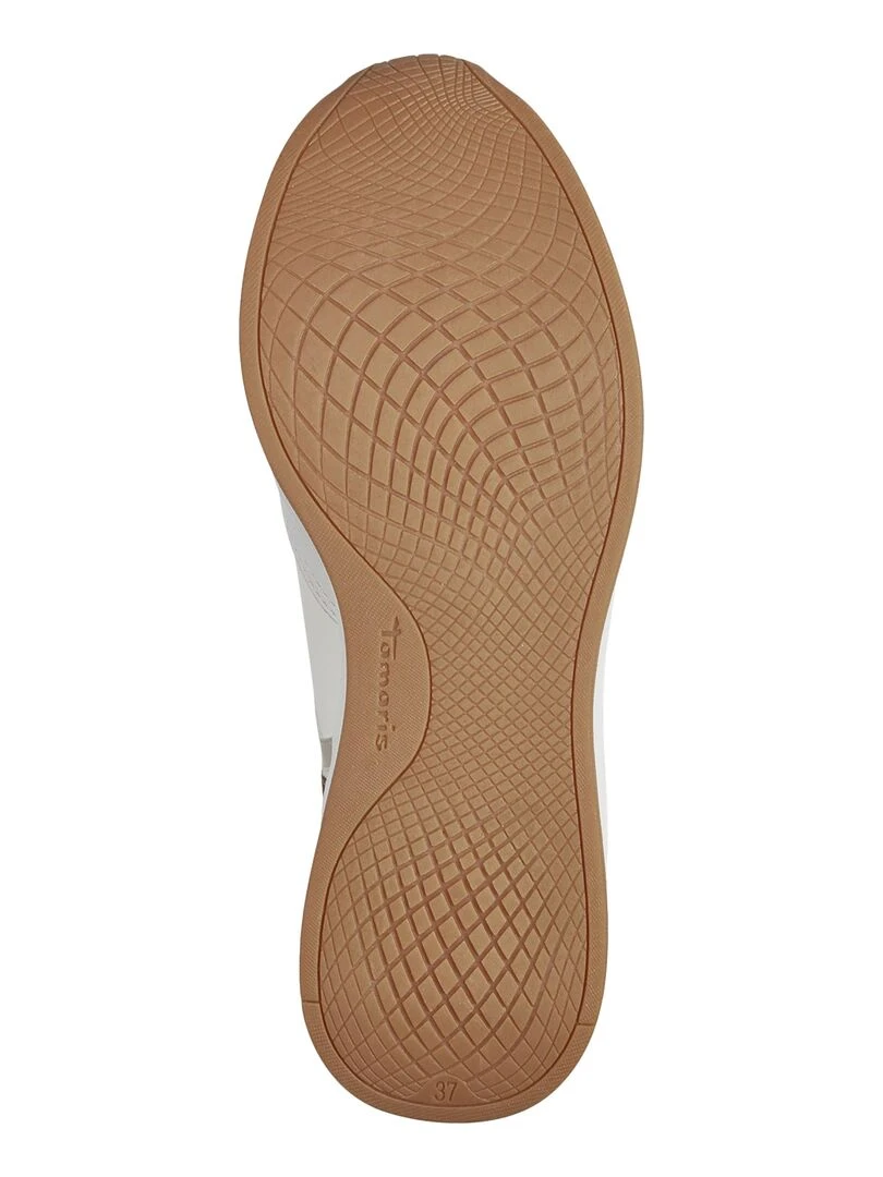 Basket Compensé Cuir Tamaris   Blanc