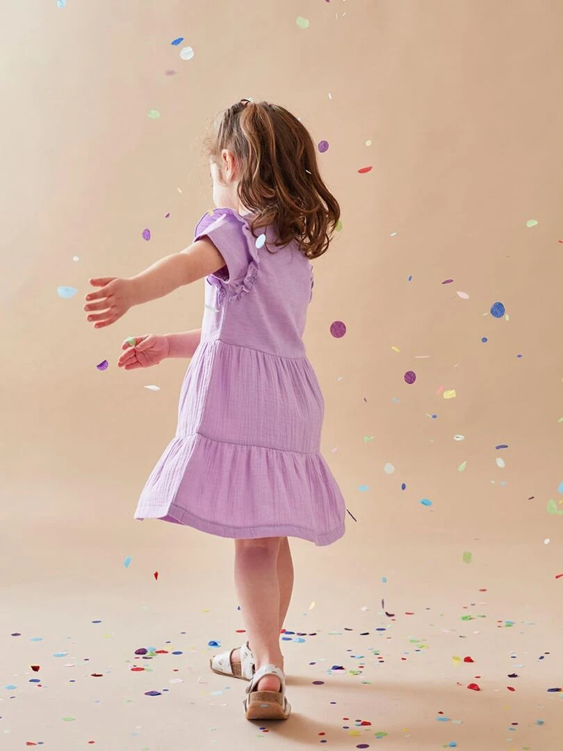 Robe bi matière Noukie's Mauve