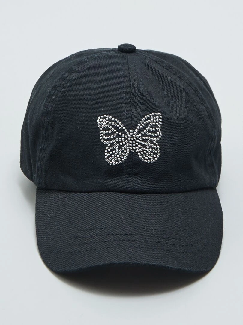 Casquette en toile Noir