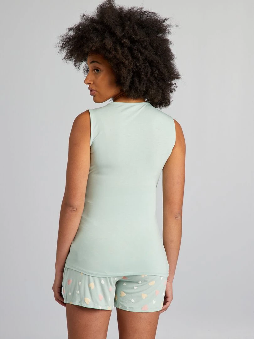 Ensemble pyjama d'allaitement   2 pièces   Vert