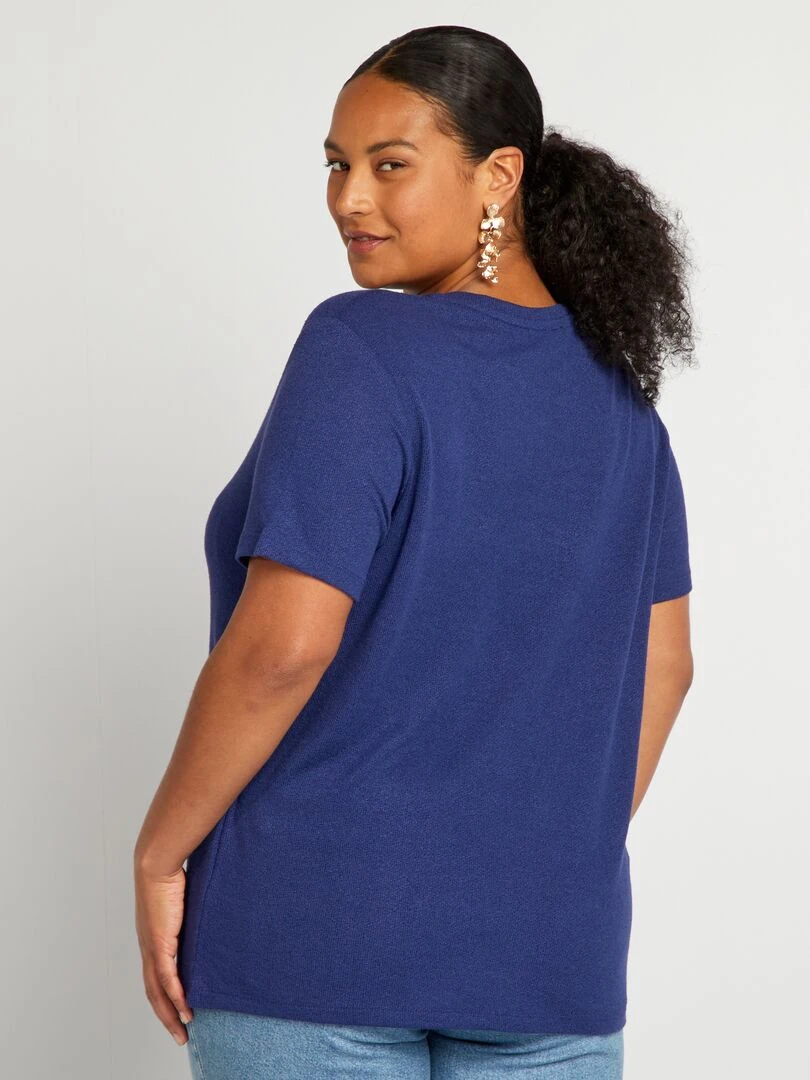 T shirt classique fluide   Bleu