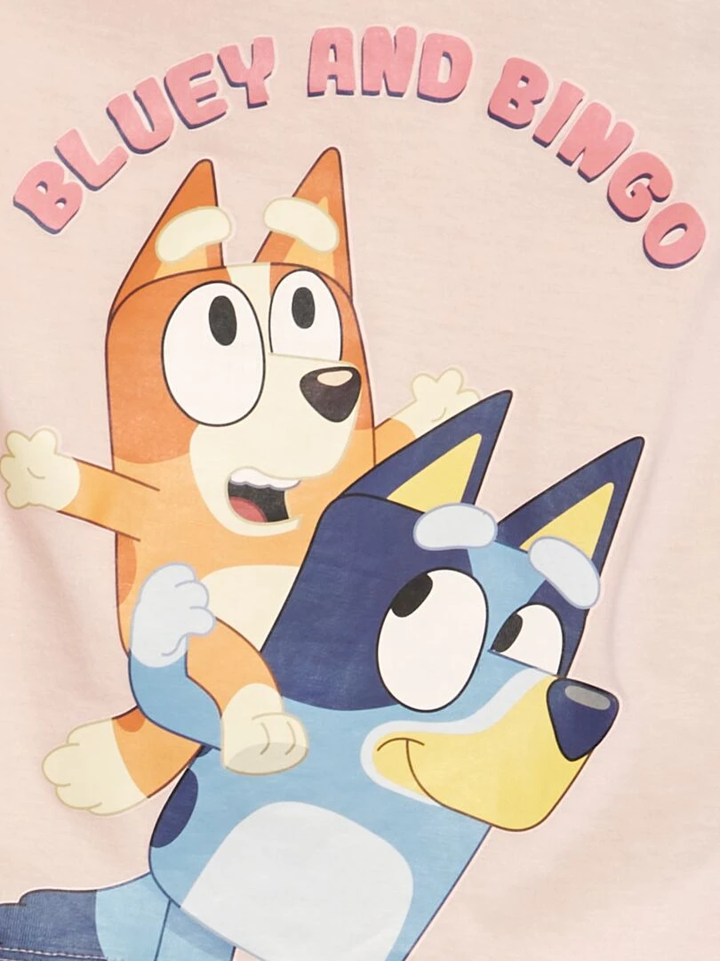 Ensemble t shirt + short 'Bluey' 2 pièces Rose