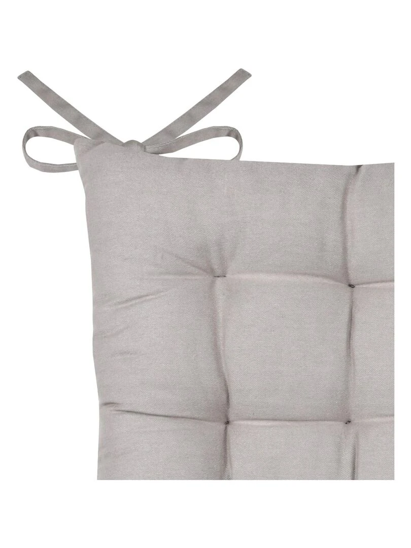 Galette de chaise unie et classique   Beige