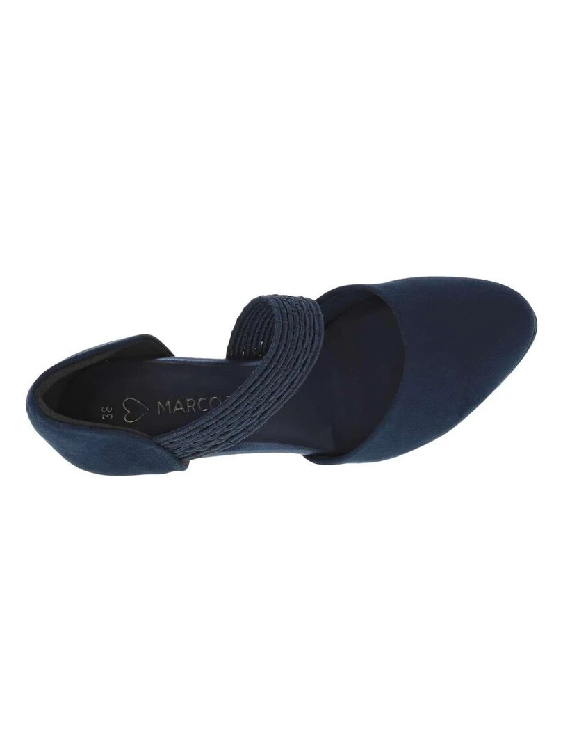 MARCO TOZZI   Escarpins talon décroché haut   Bleu marine