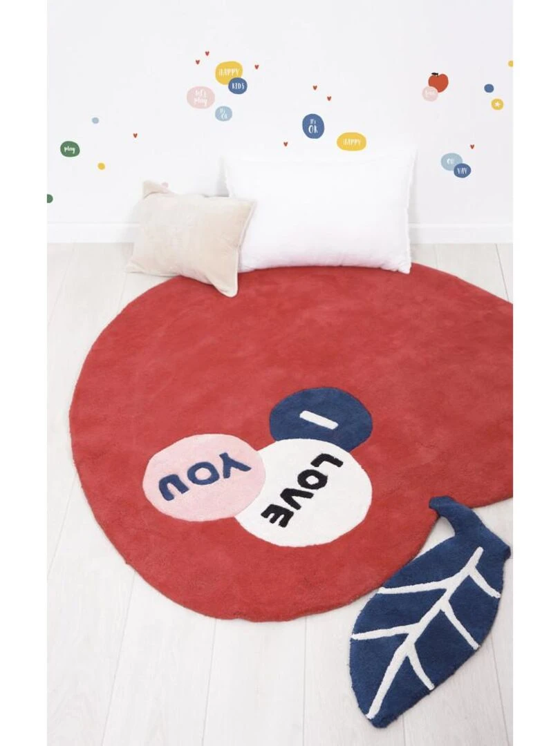 Tapis Coton La Pomme par Lilipinso Lilipinso Rouge