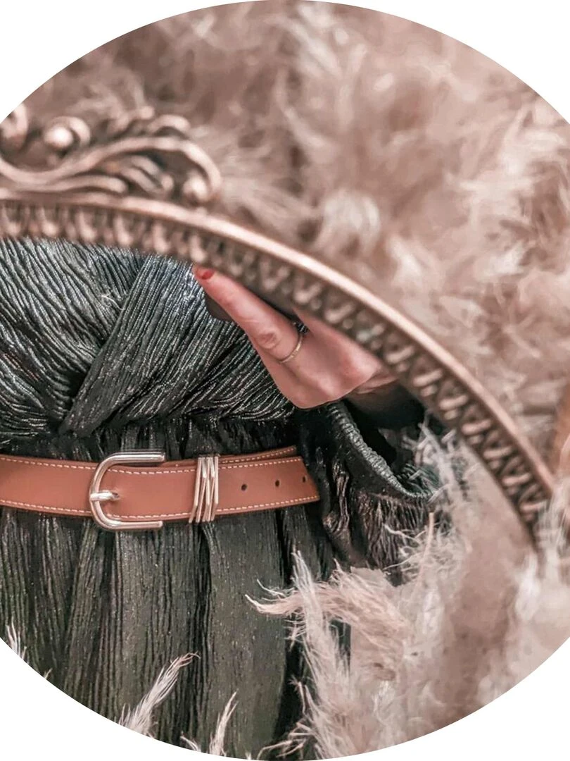 Ceinture Femme lisse bijoux Noir   Noir