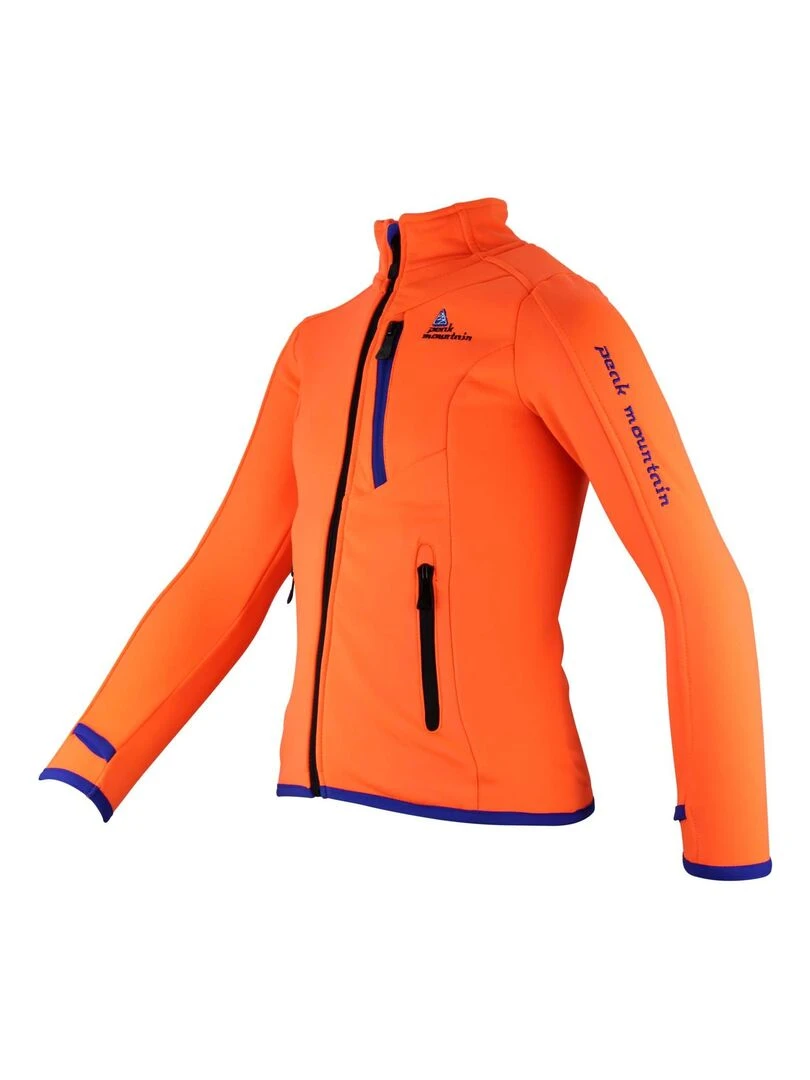 Blouson polarshell garçon ECLIMATE   PEAK MOUNTAIN   Orange