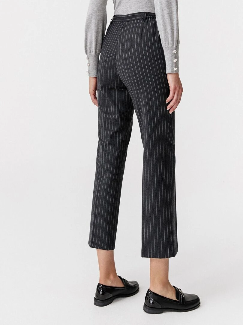 Pantalon flanelle bi extensible 2 statures   Damart   gris anthracite