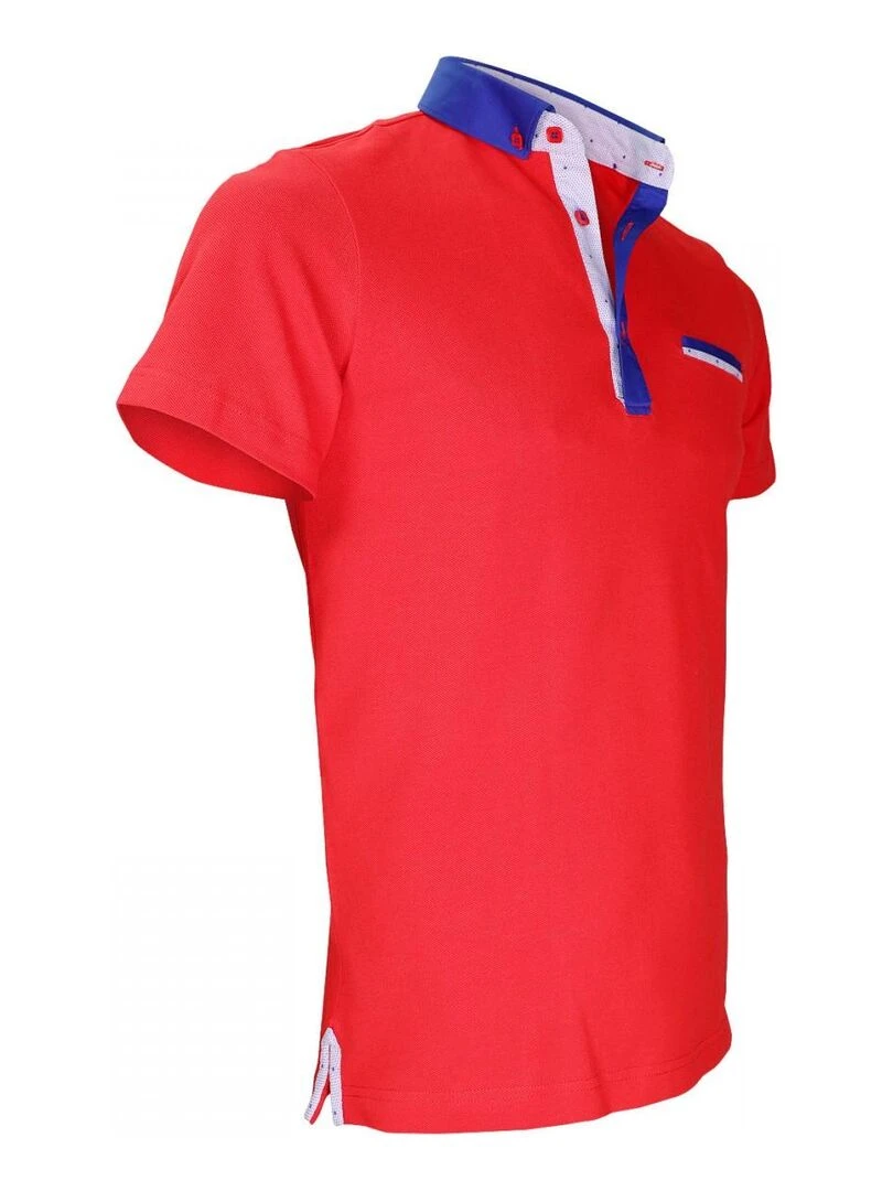 Polo col boutonnée STUDLAND   Rouge