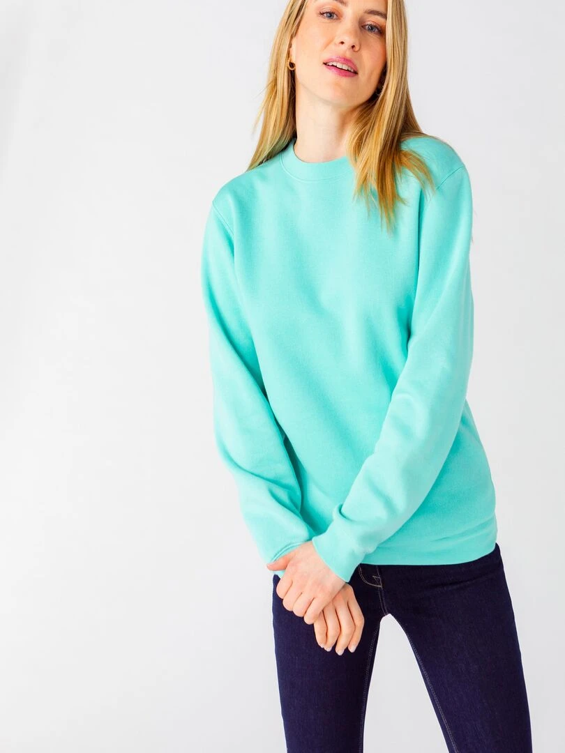 Sweat shirt en molleton Happy D. by Damart Vert
