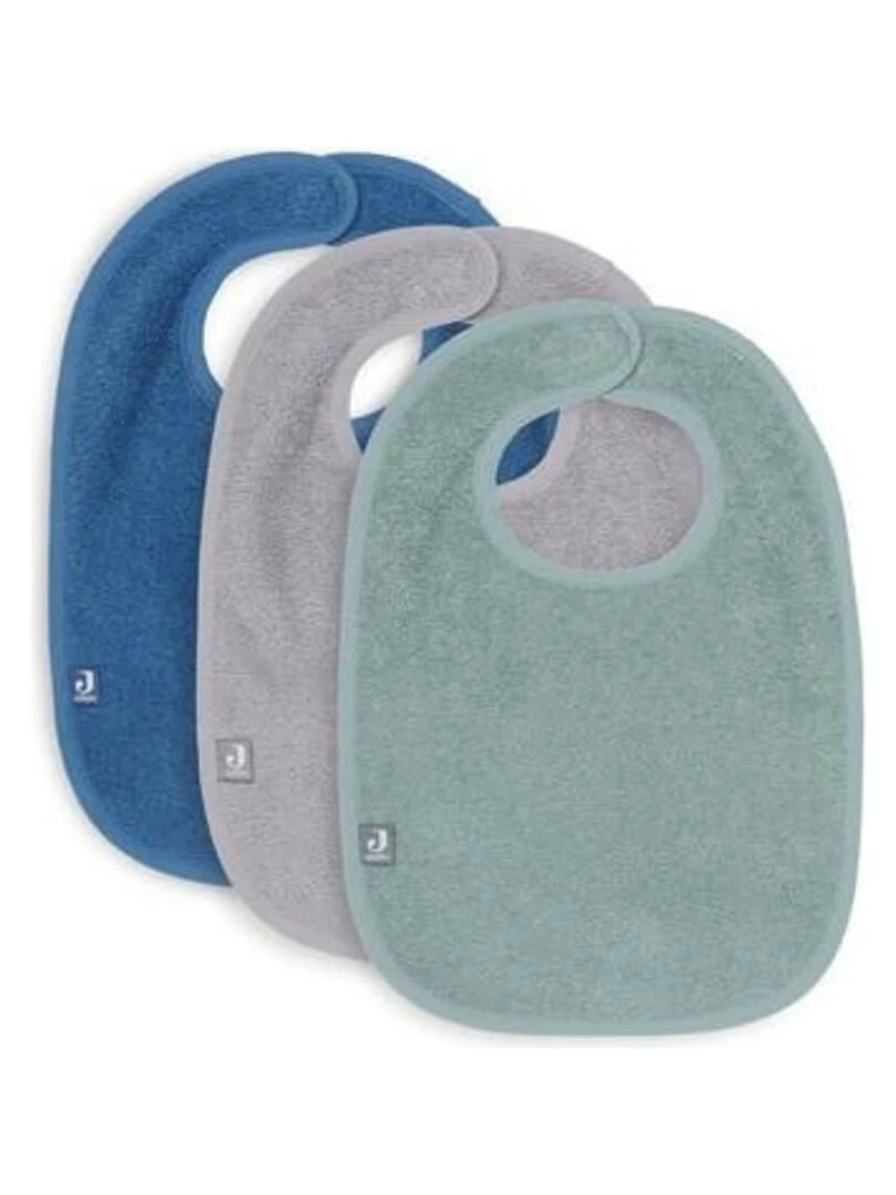 Bavoir Éponge Vert Cendré / Gris Tempête/Jeans Bleu (3pcs) Joll Gris