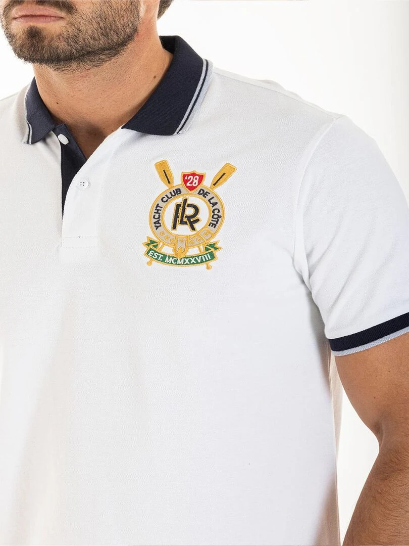Polo yachting brodé CALLUM 'Rica Lewis'   Blanc
