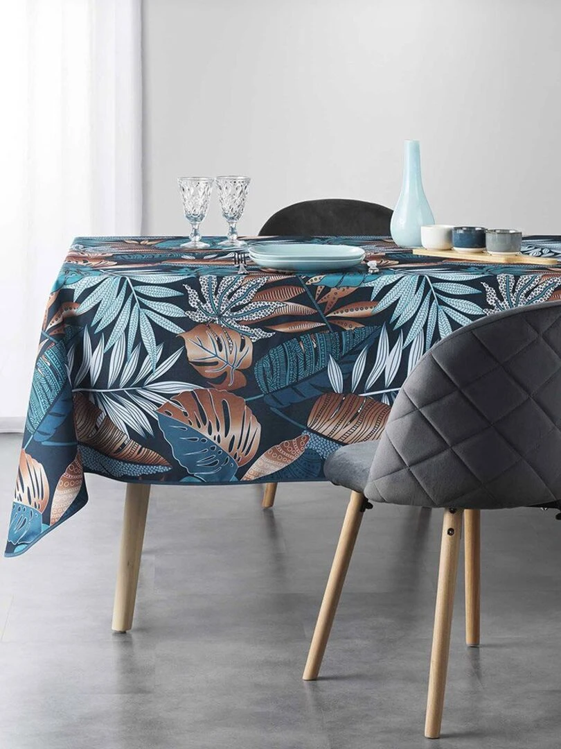 Nappe antitache rectangulaire 150x240 cm Alianor bleu   Bleu